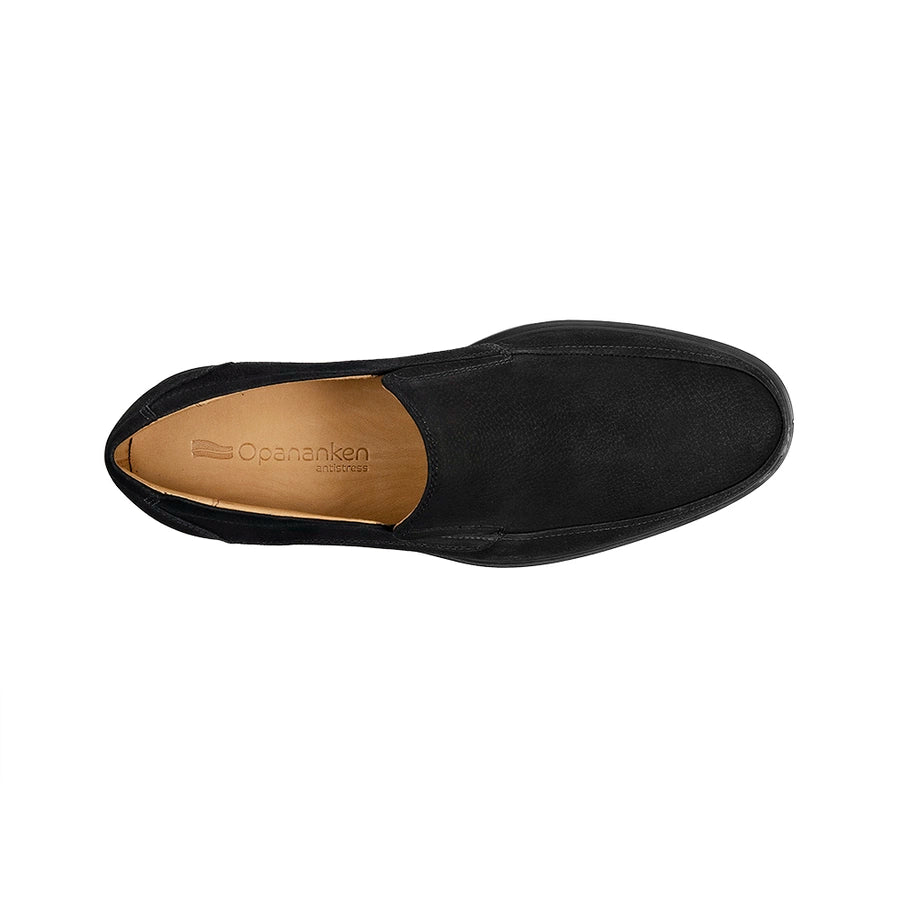 CHAUSSURES HOMMES LOUNGE CUIR NUBUCK NOIR 59519