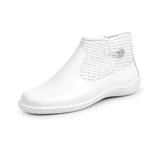 BOTTES FEMMES BELL CUIR CHÈVRE WHITE 94504