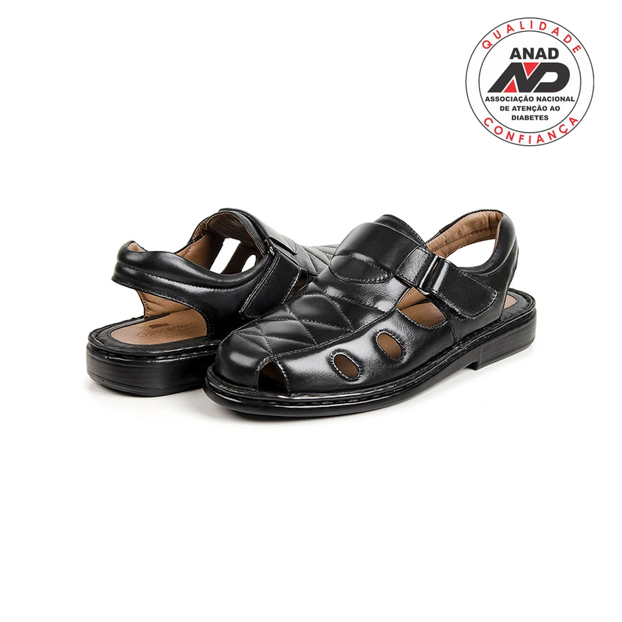 SANDALES HOMMES DBT CUIR CHÉVRE SOFT LINE BLACK 66901