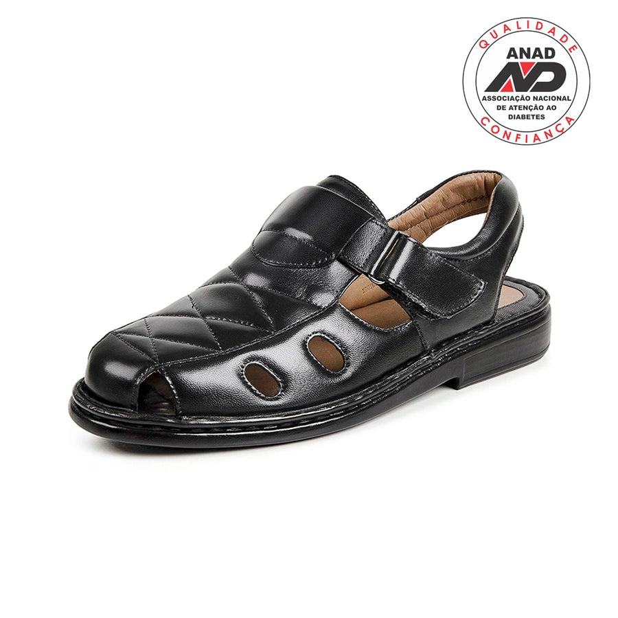 SANDALES HOMMES DBT CUIR CHÉVRE SOFT LINE BLACK 66901